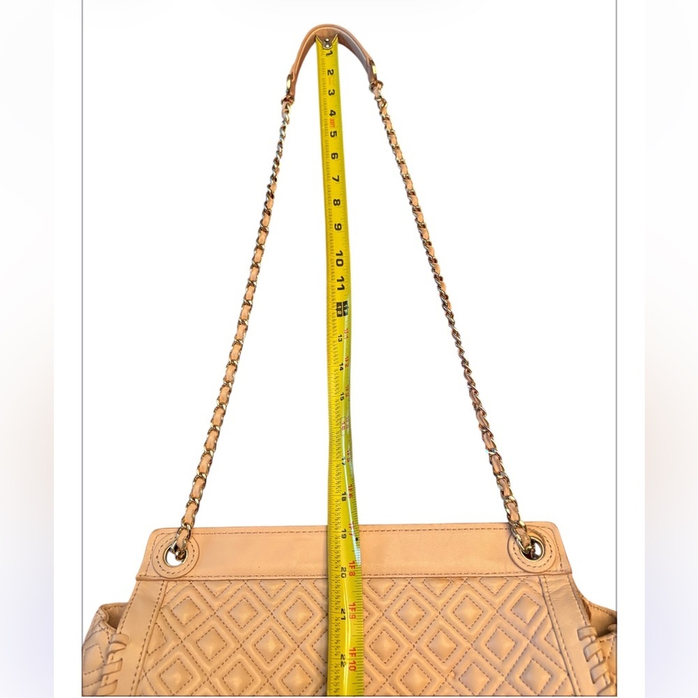 Tory Burch Quilted Leather Marion Shoulder Bag in Blush - Picture 11 of 14